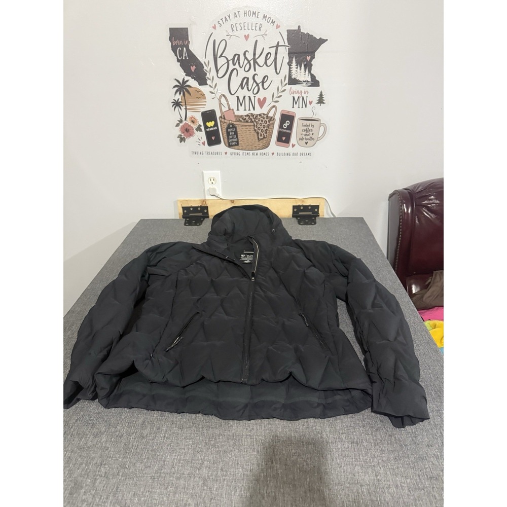 KÜHL Projekt Women's Black Hooded Full Zip Down Puffer Jacket Sz XL